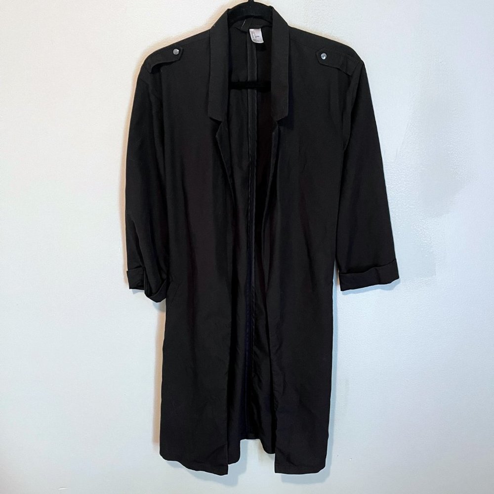 H&M Divided Light Trench Jacket - Black